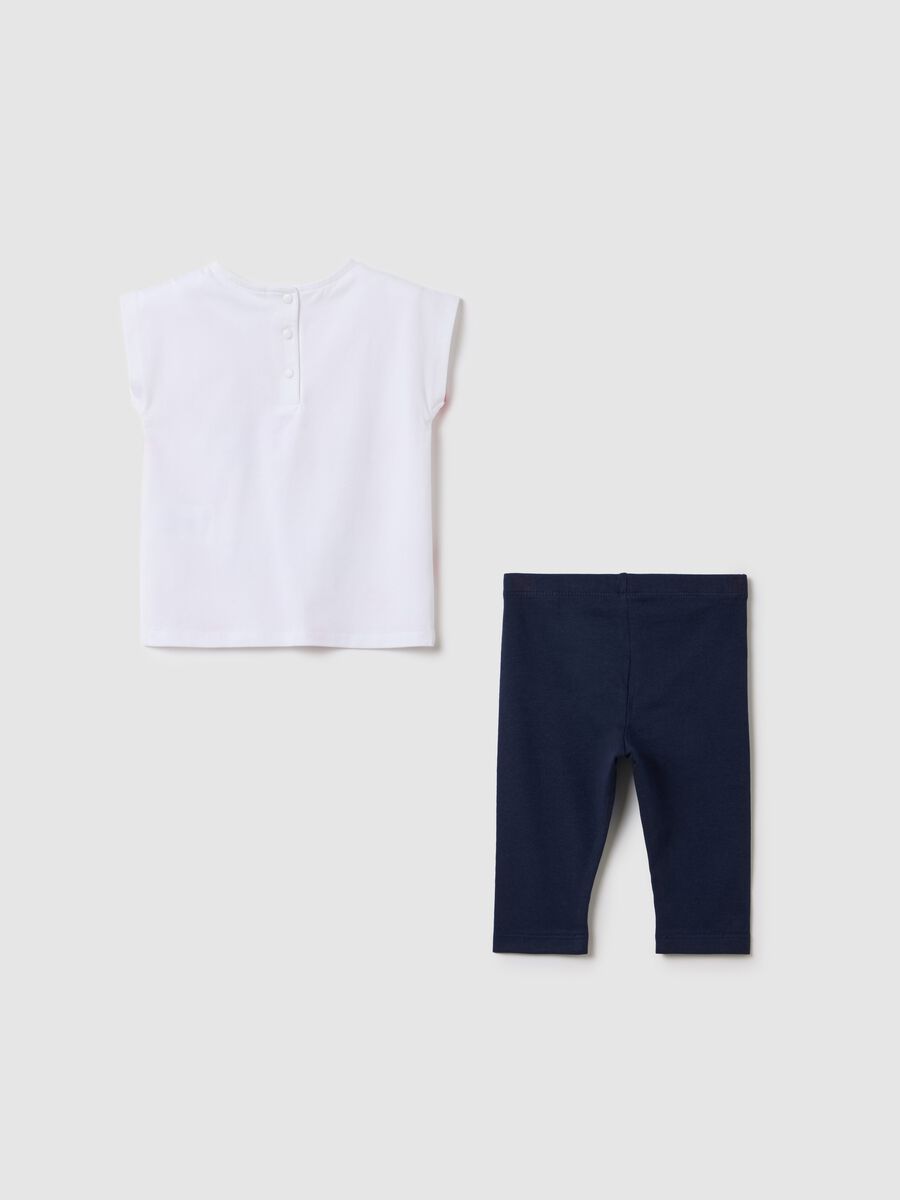 Disney Minnie Stretch Cotton White and Blue Set_1