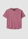 Pink short-sleeve T-shirt in lyocell and cotton blend_4