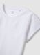 White pure cotton T-shirt with broderie anglaise detail, regular fit_5