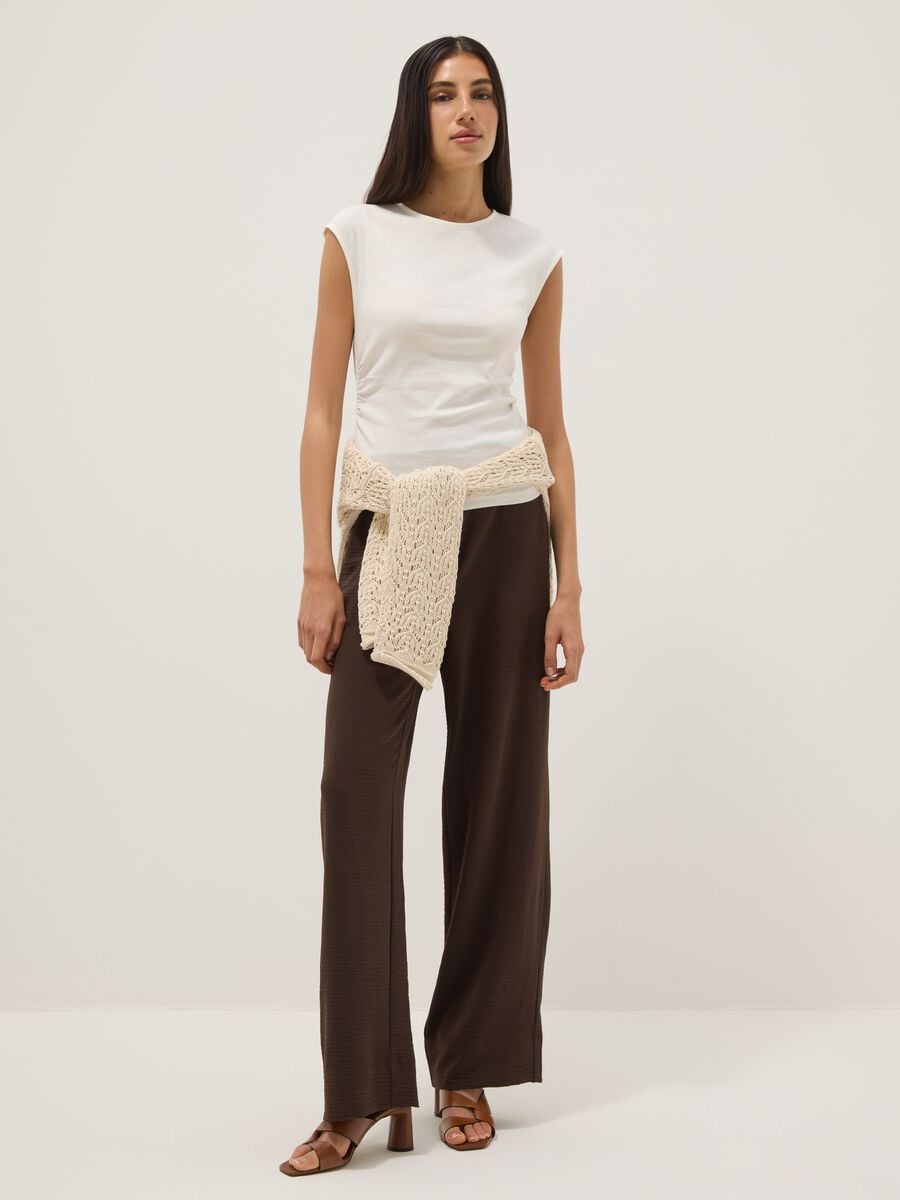 Tank top in puro cotone bianco regular fit_3