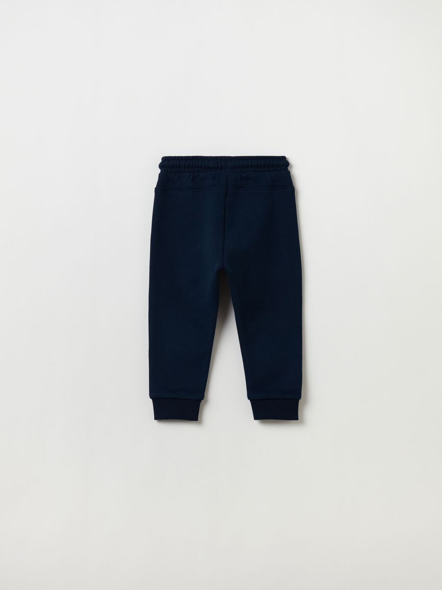 Joggers con coulisse e patch tartan_1