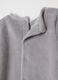 Two-pack unisex grey velour sleepsuits with snap closure_2