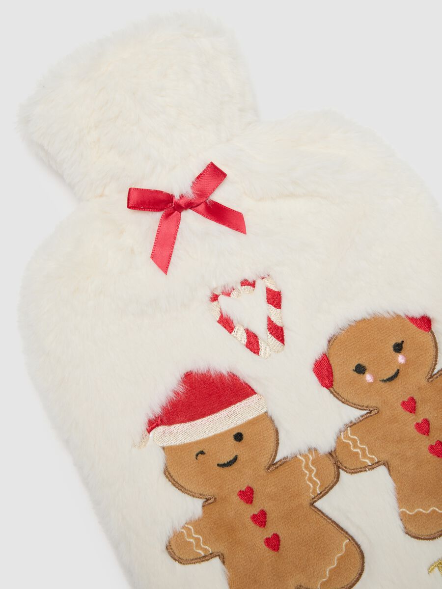 Multicoloured Christmas Hot Water Bottle with Cover_2