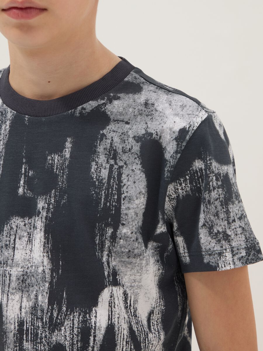 T-shirt in puro cotone multicolor da ragazzo regular fit con stampe_2