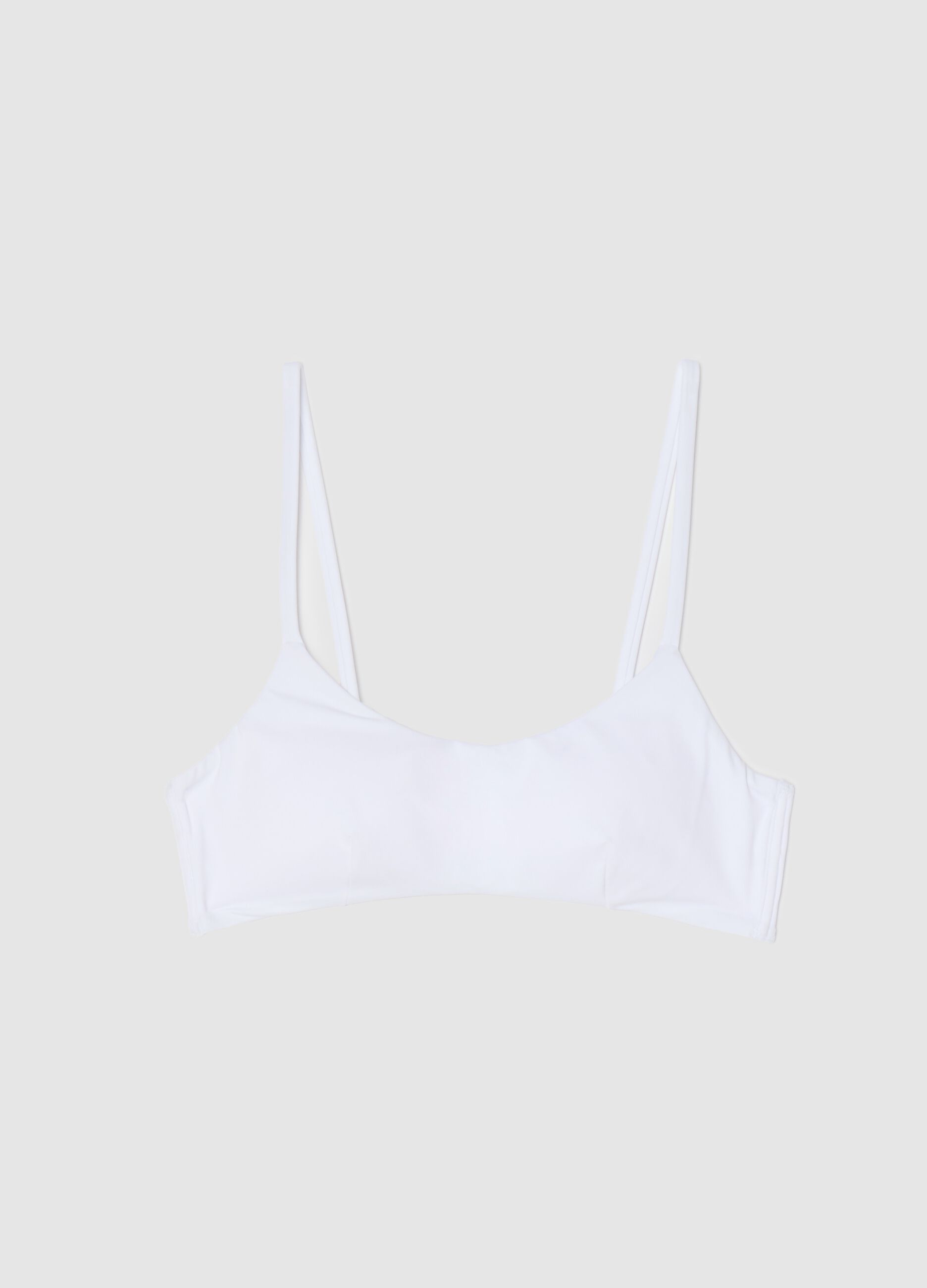 White bralette bikini top