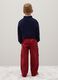 Children's Red Cotton Stretch Baggy Trousers_1