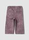 Pink leopard-print pure cotton trousers for baby girl, regular fit_1