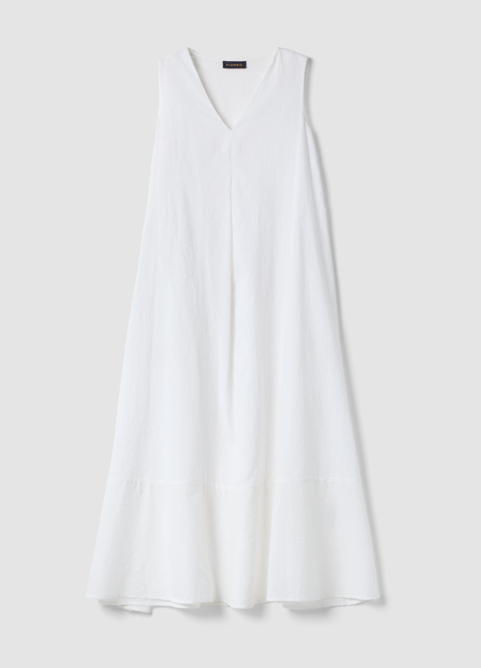 White maxi dress in pure cotton