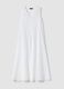 White maxi dress in pure cotton_0