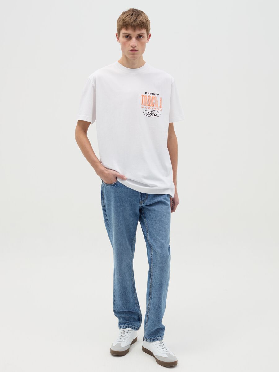 Cotton T-shirt with "Mach 1 Ford Mustang" print_1