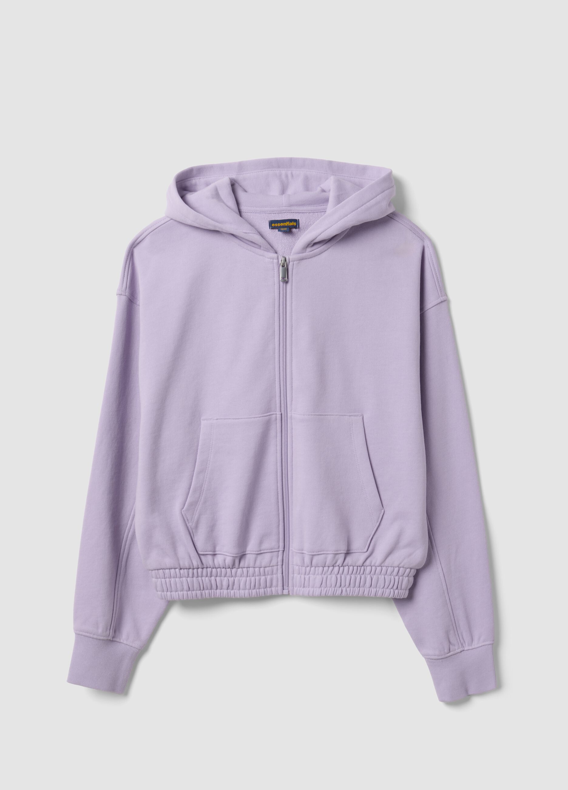 Purple organic cotton hooded sweatshirt