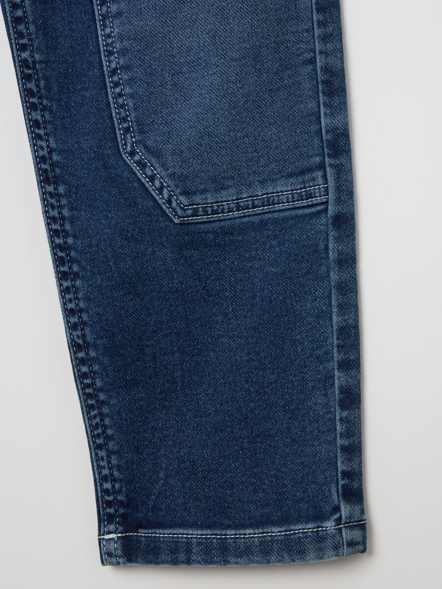 Denim joggers with drawstring_3