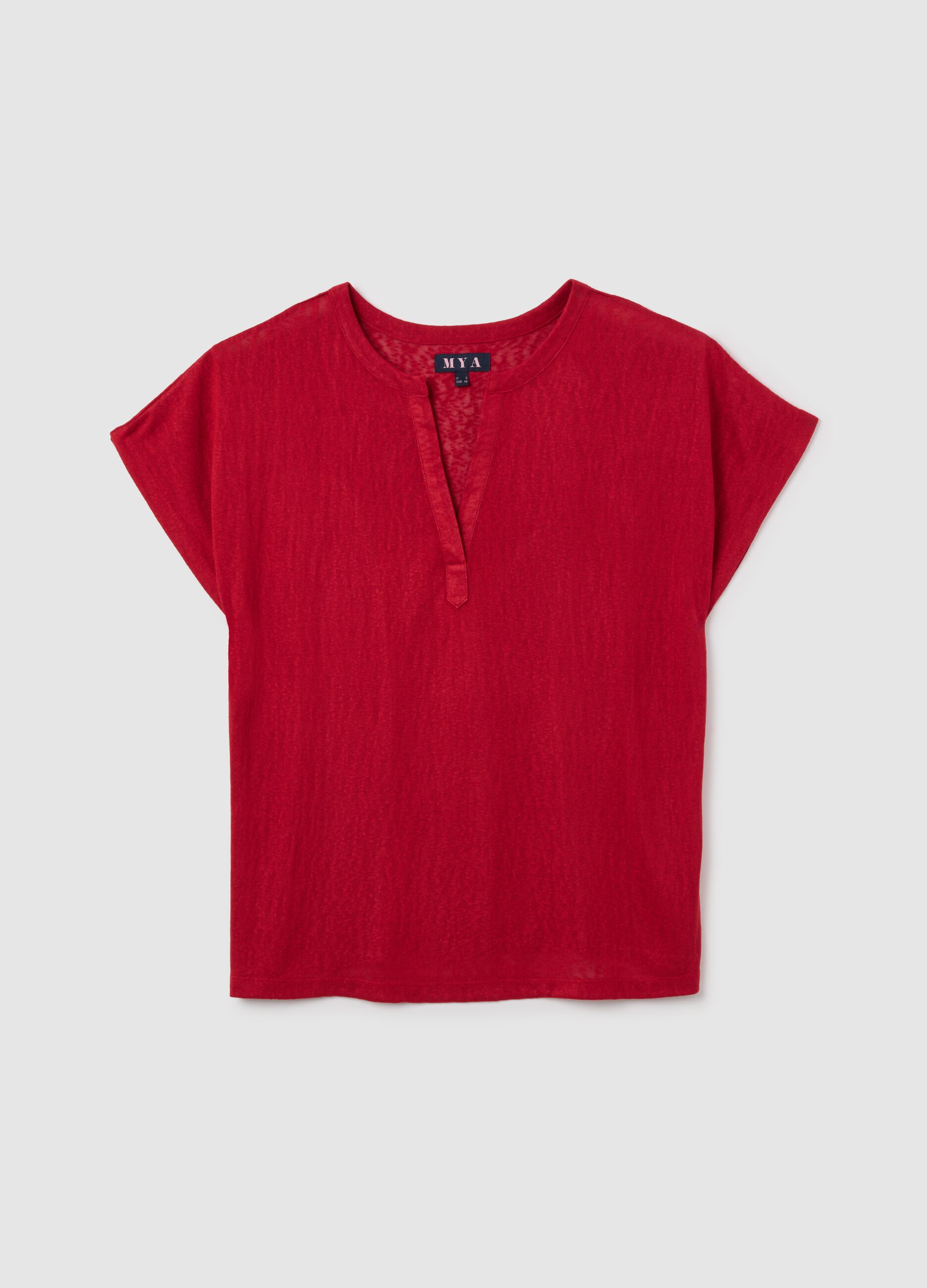 Maglia da donna in misto rosso regular fit
