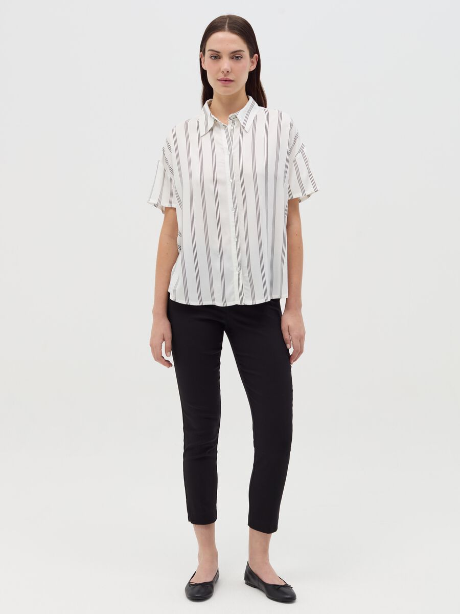 Short-sleeved shirt in viscose_1