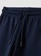 Navy blue organic cotton regular-fit joggers for boys_2