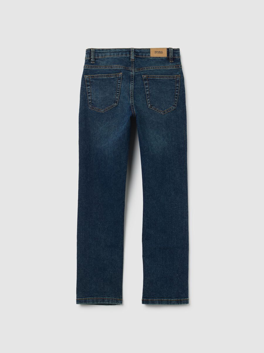 Jeans da ragazzo in denim blu regular fit_1