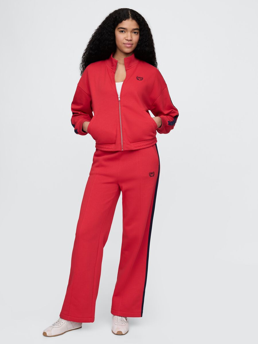 Felpa rossa con zip integrale Gap_1