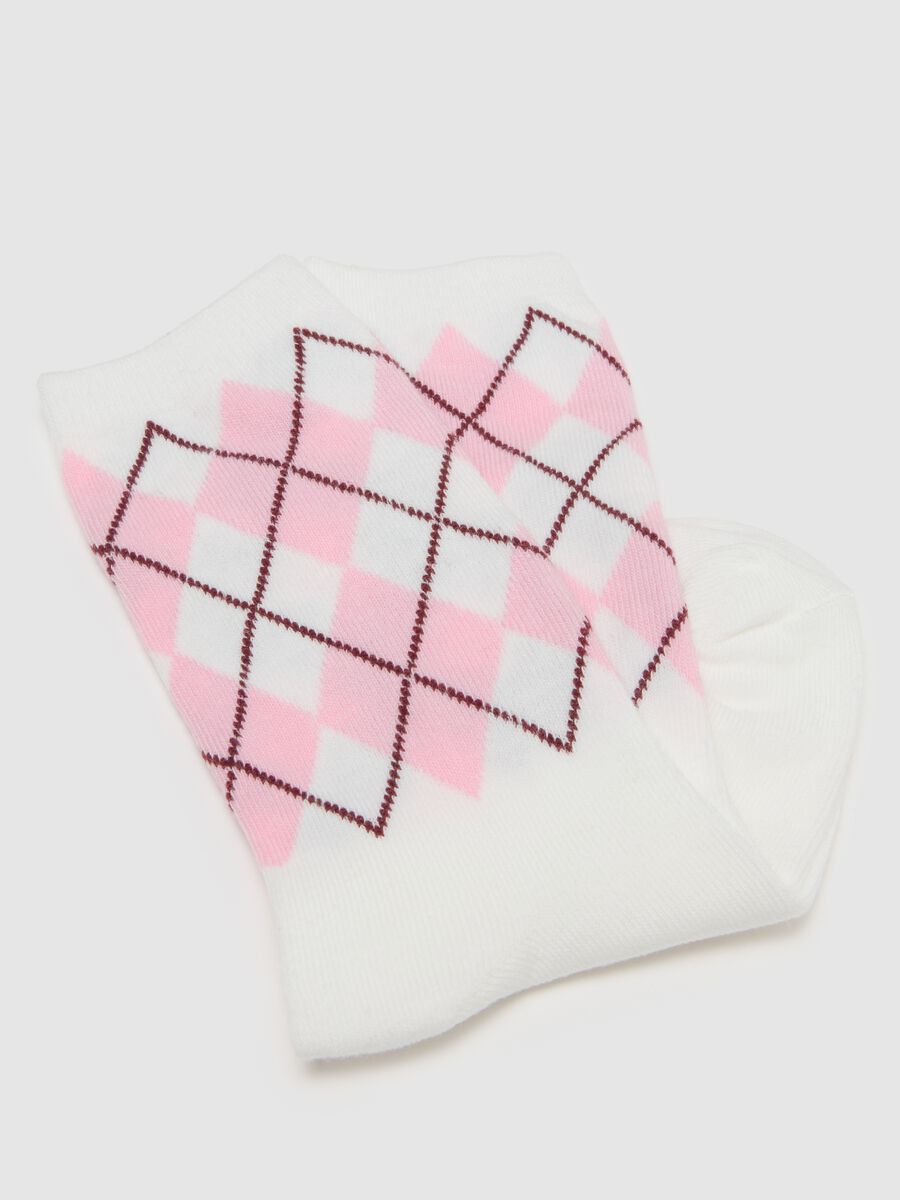 Multicolour girl short socks twin pack in cotton blend_2