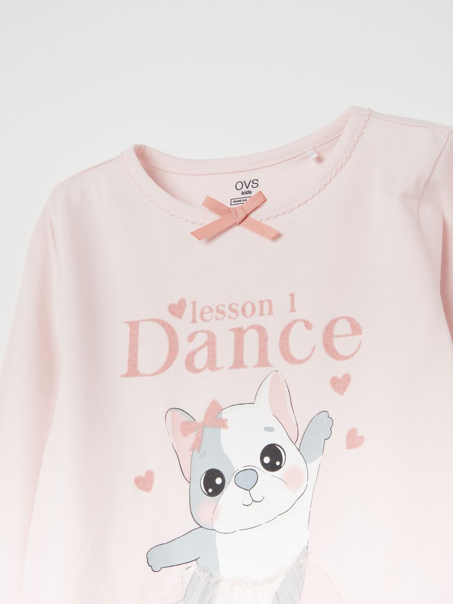 Organic cotton pyjamas with girl puppy print_2