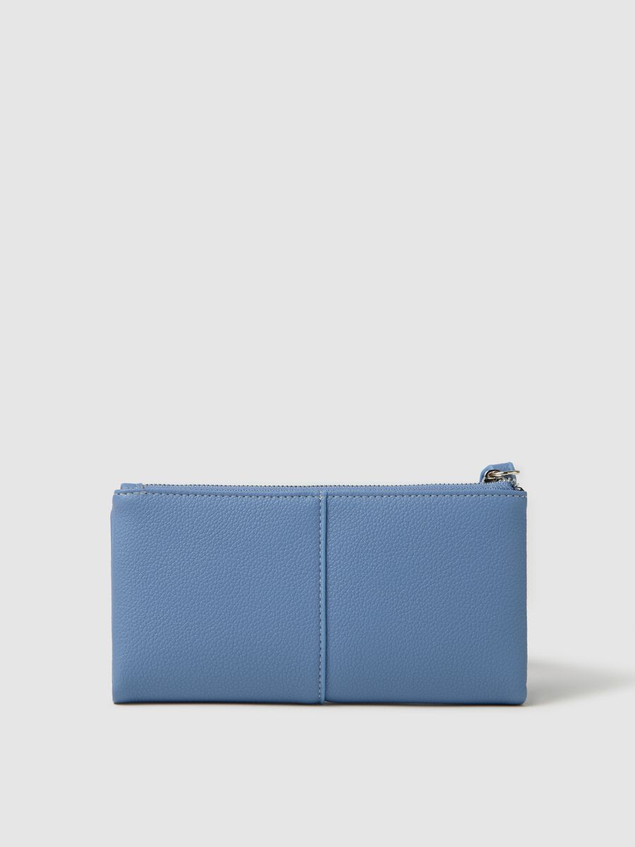 Textured-effect light blue wallet_1