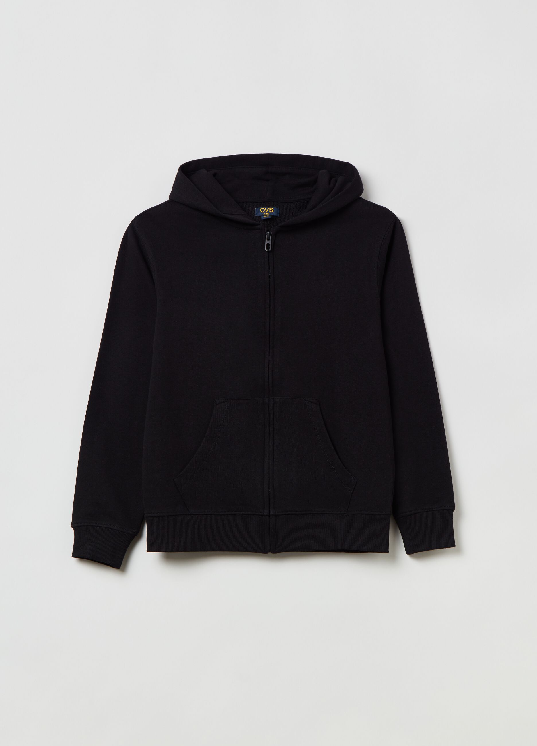 Fitness full-zip fleece sweatshirt with hood