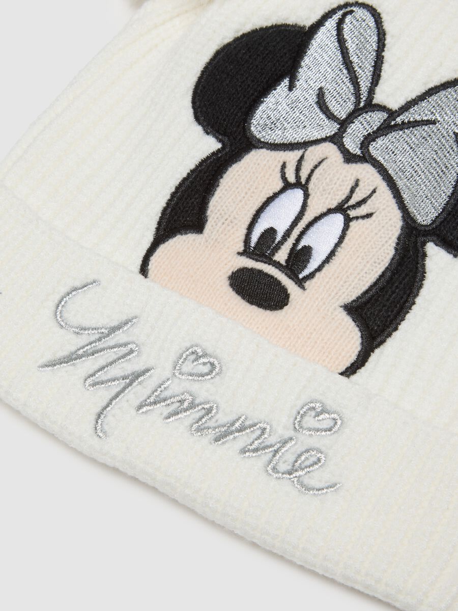 White girl's hat with Minnie print_1