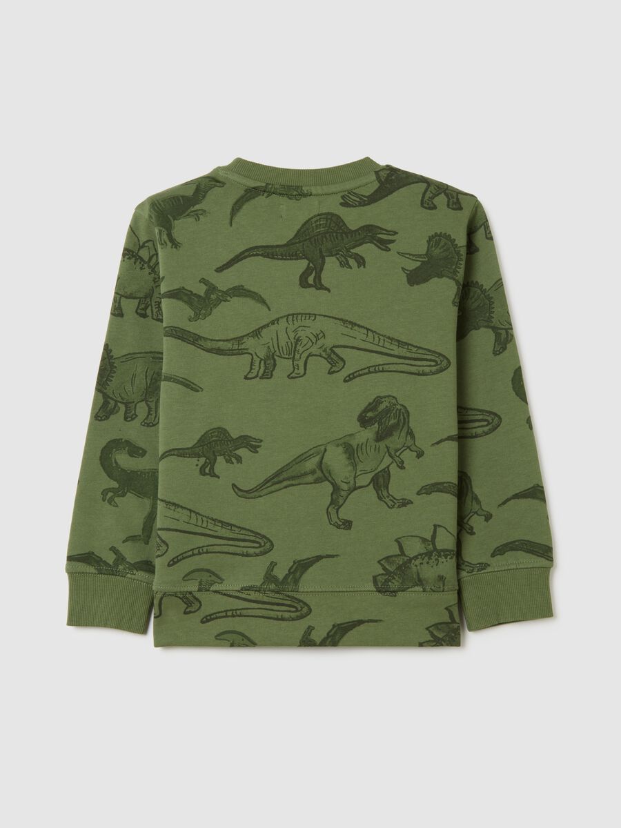 Child's oversized fit green pure cotton sweatshirt_1