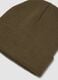 Green jersey knit beanie with turn-up cuff_1