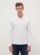 White long-sleeve cotton polo shirt, regular fit_0