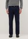 Regular fit blue pure cotton trousers_1
