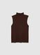 Brown regular fit tank top_4