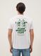 T-shirt bianca in puro cotone con stampa regular fit_2