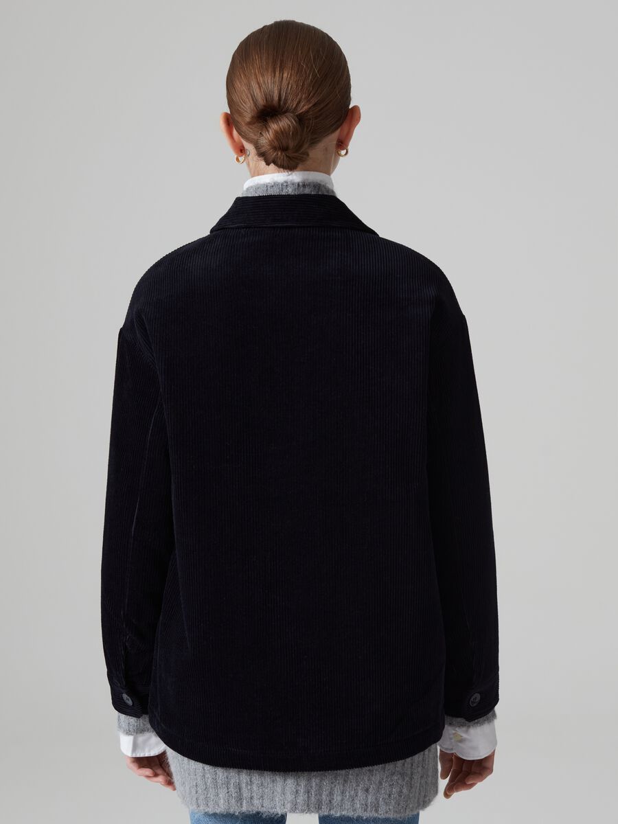 Cappotto corto in corduroy con colletto_2