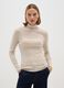 Beige cotton blend turtleneck regular fit_1