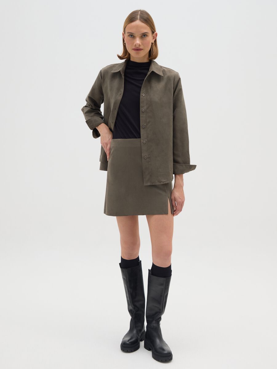 Brown Mini Skirt_0