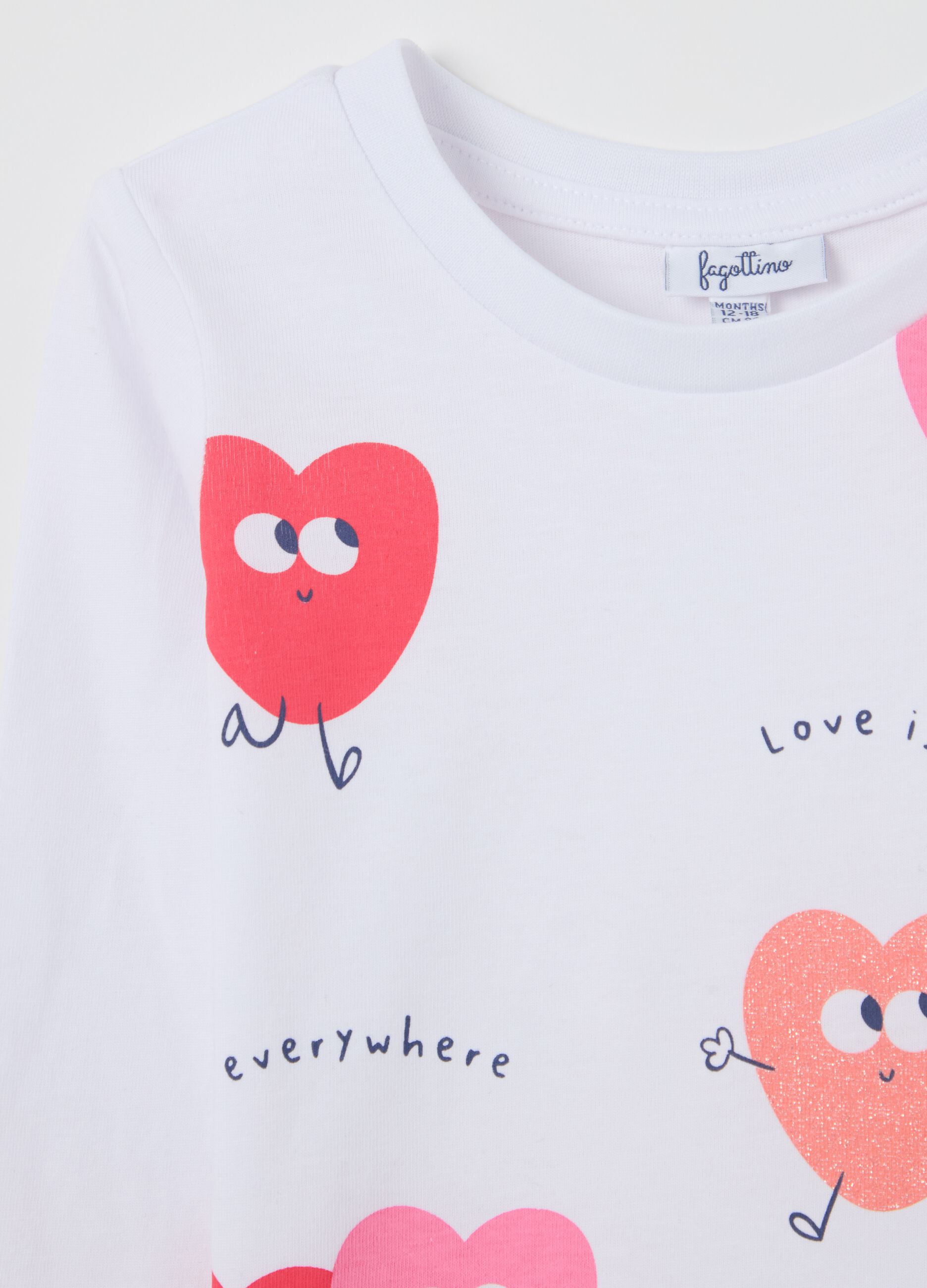 Two-pack long-sleeved T-shirts in cotton with print