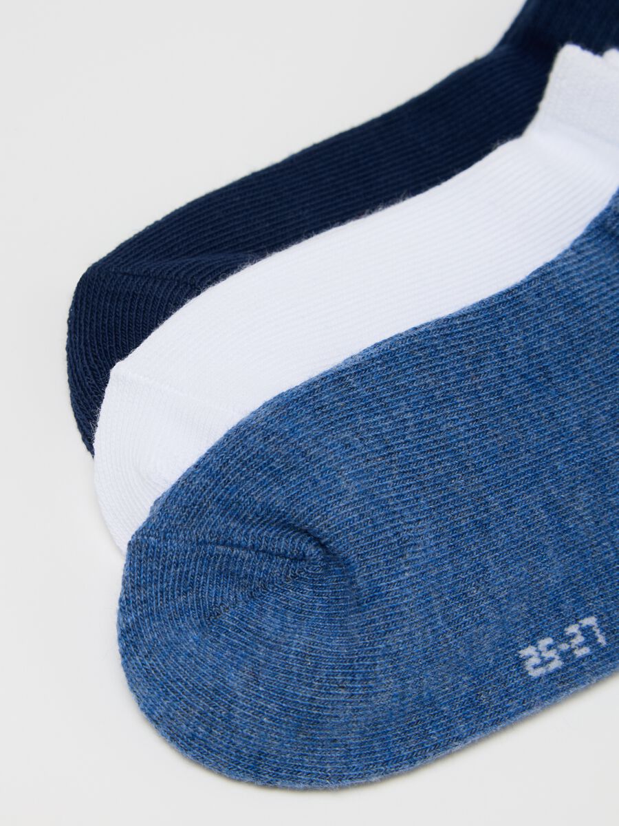 Five-pair pack red and blue stretch shoe liners_2