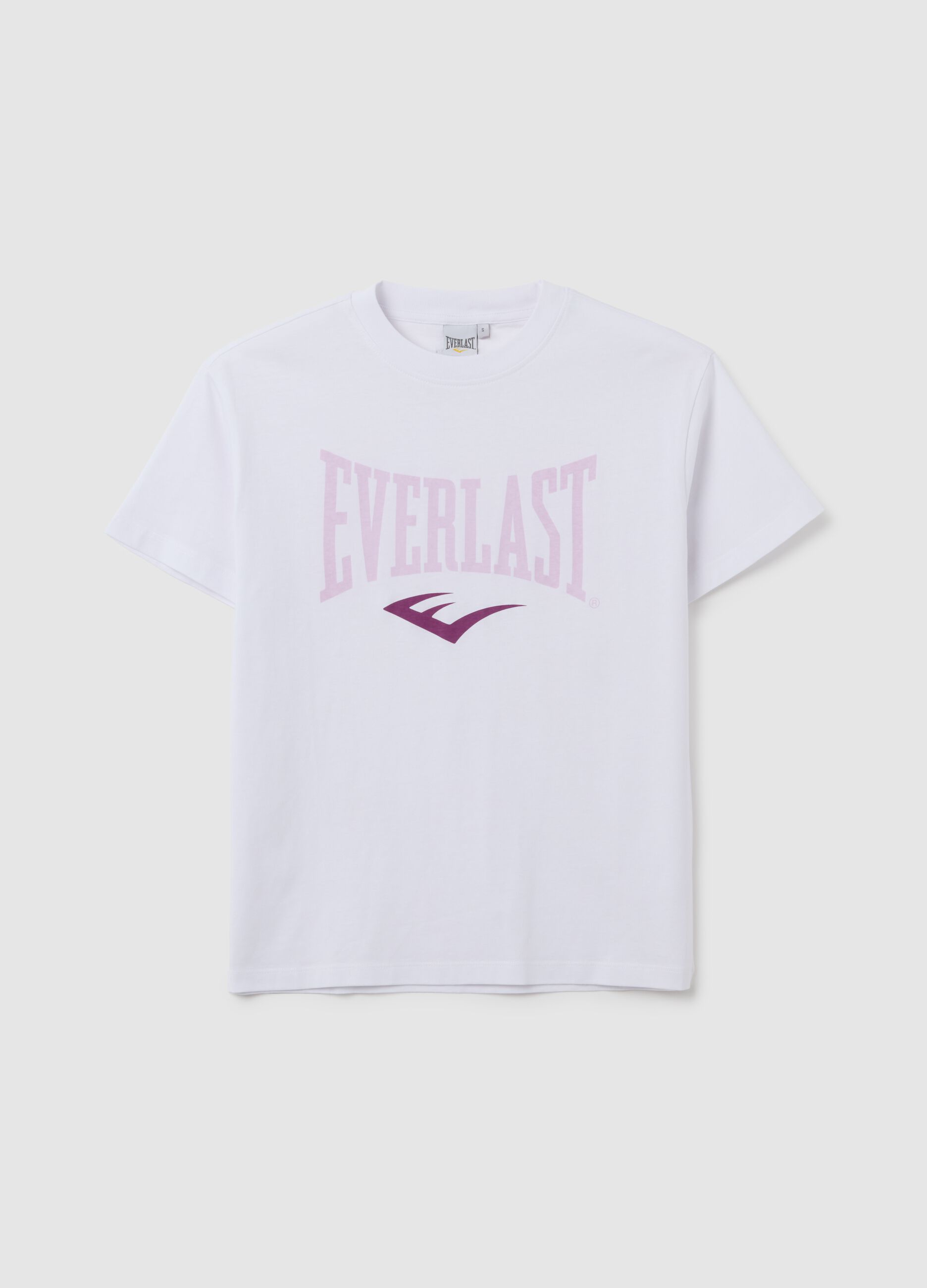 White pure cotton regular fit Everlast T-shirt