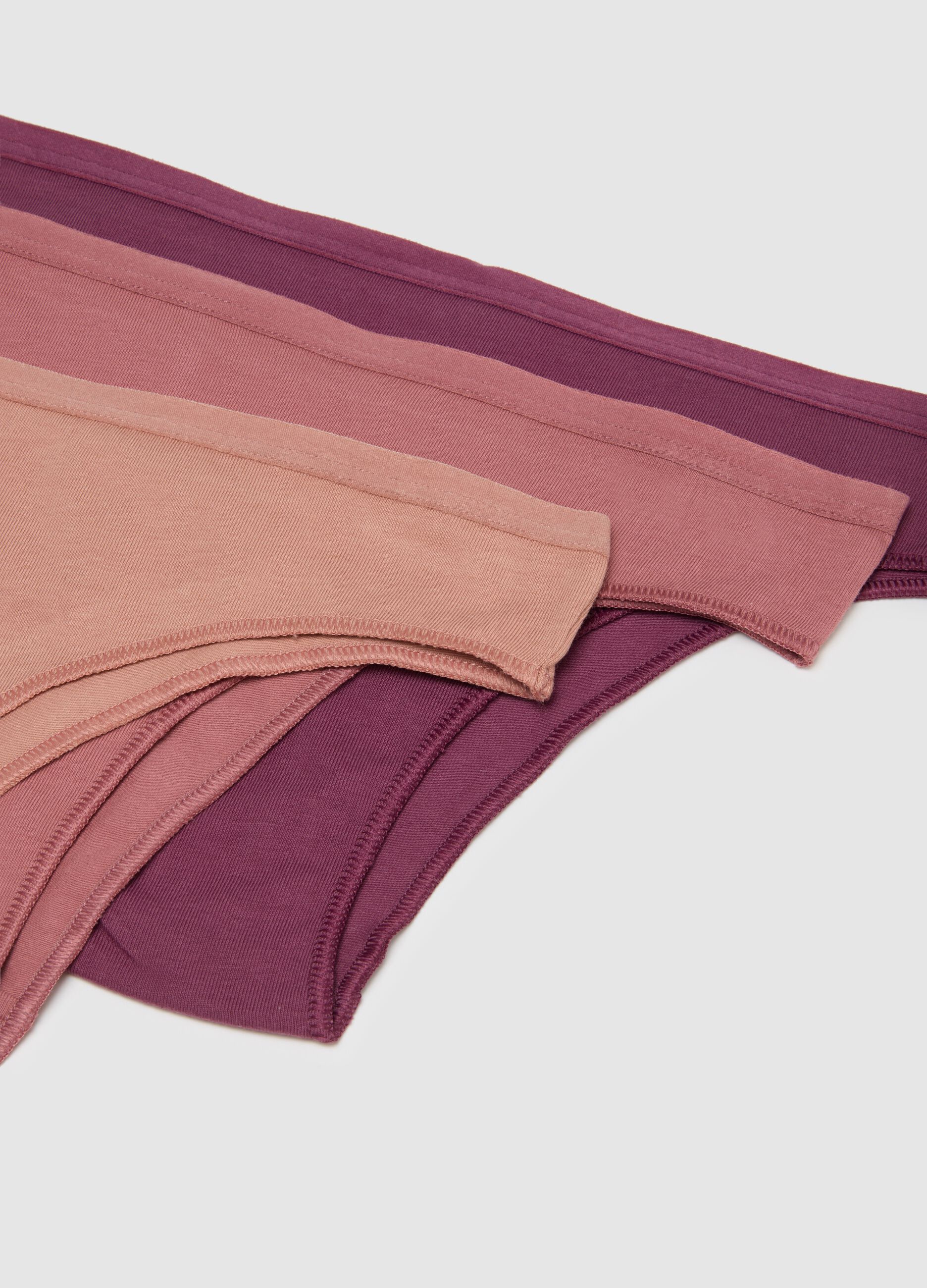 Multipack set of multi-coloured stretch cotton briefs