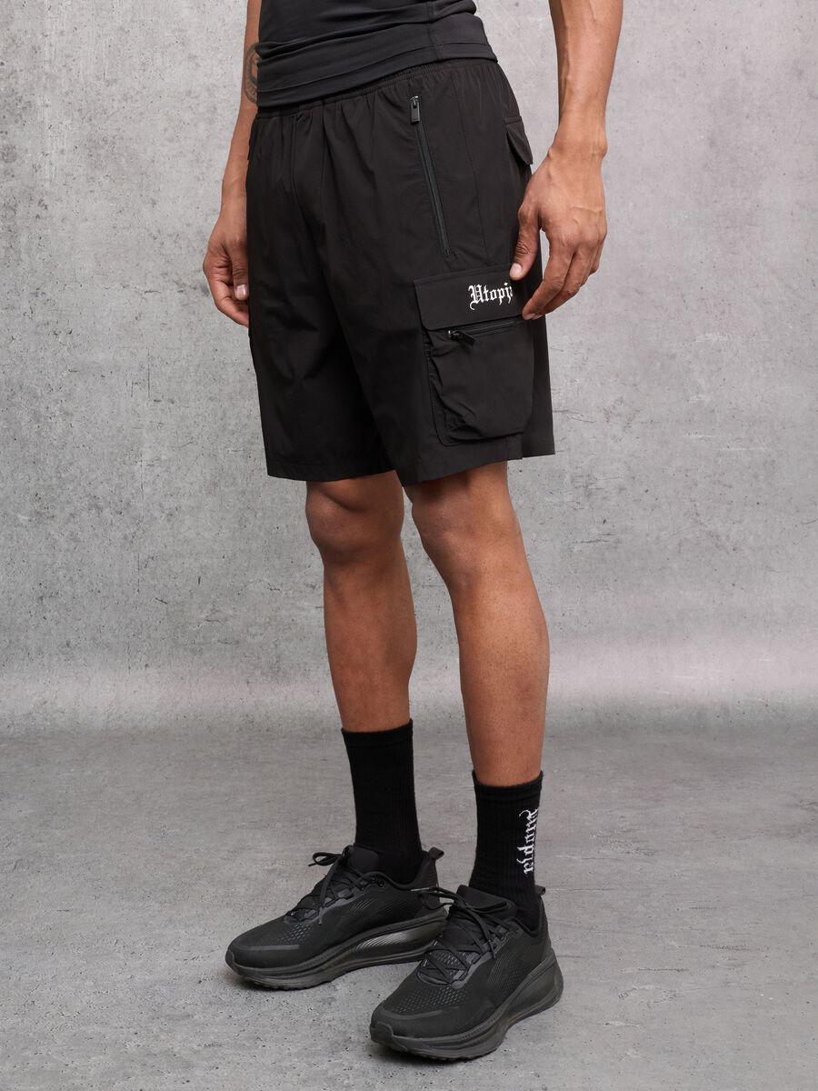 Technical Cargo Shorts Black_1