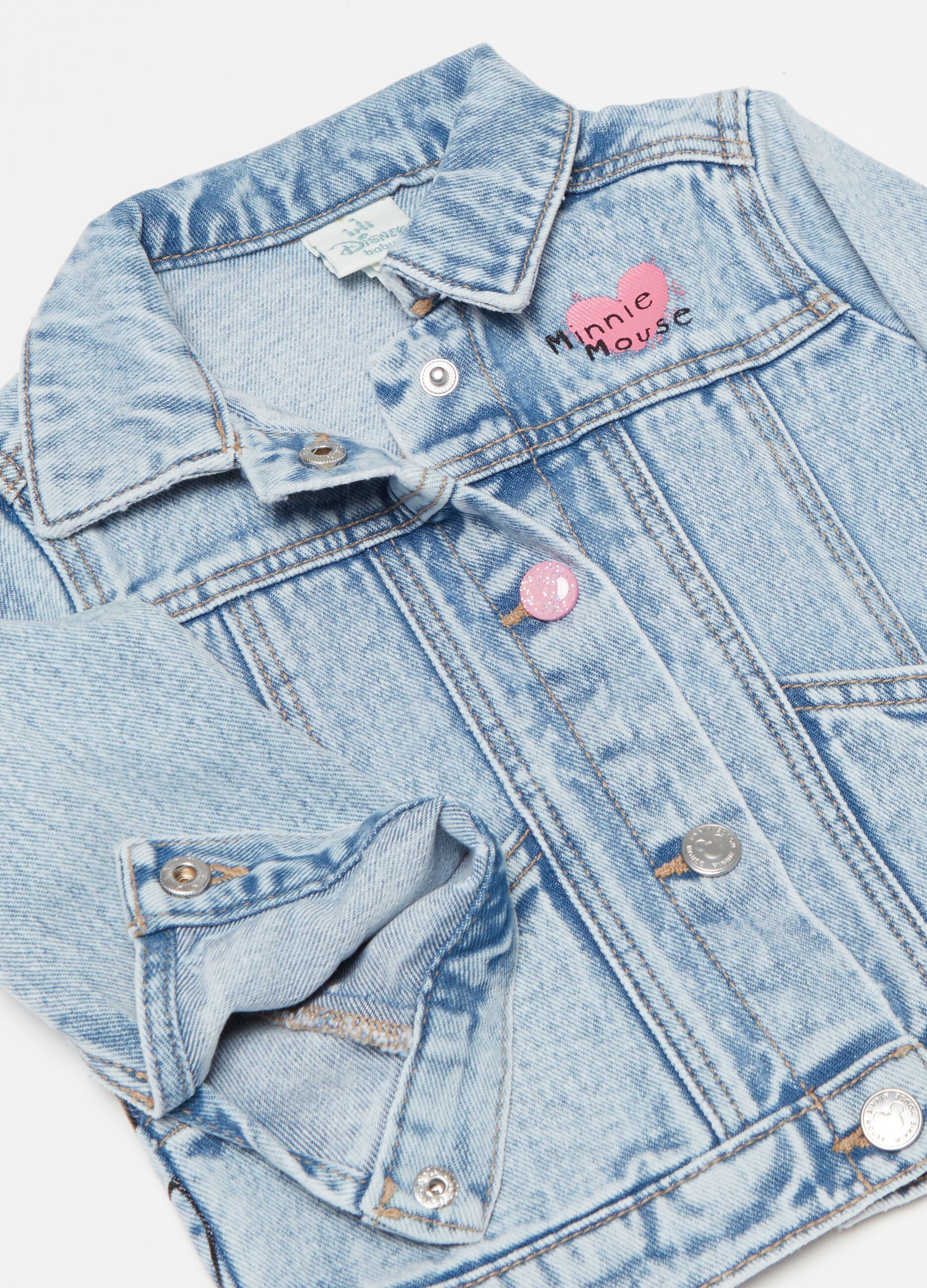 Denim jacket with Minnie Mouse print