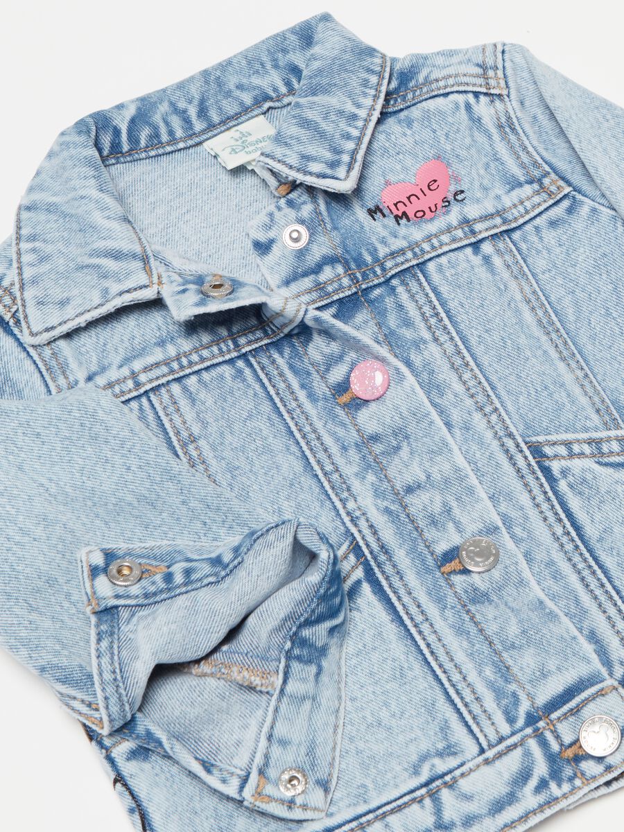 Denim jacket with Minnie Mouse print_2