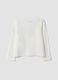 White pure organic cotton girls&rsquo; T-shirt with heart print_1