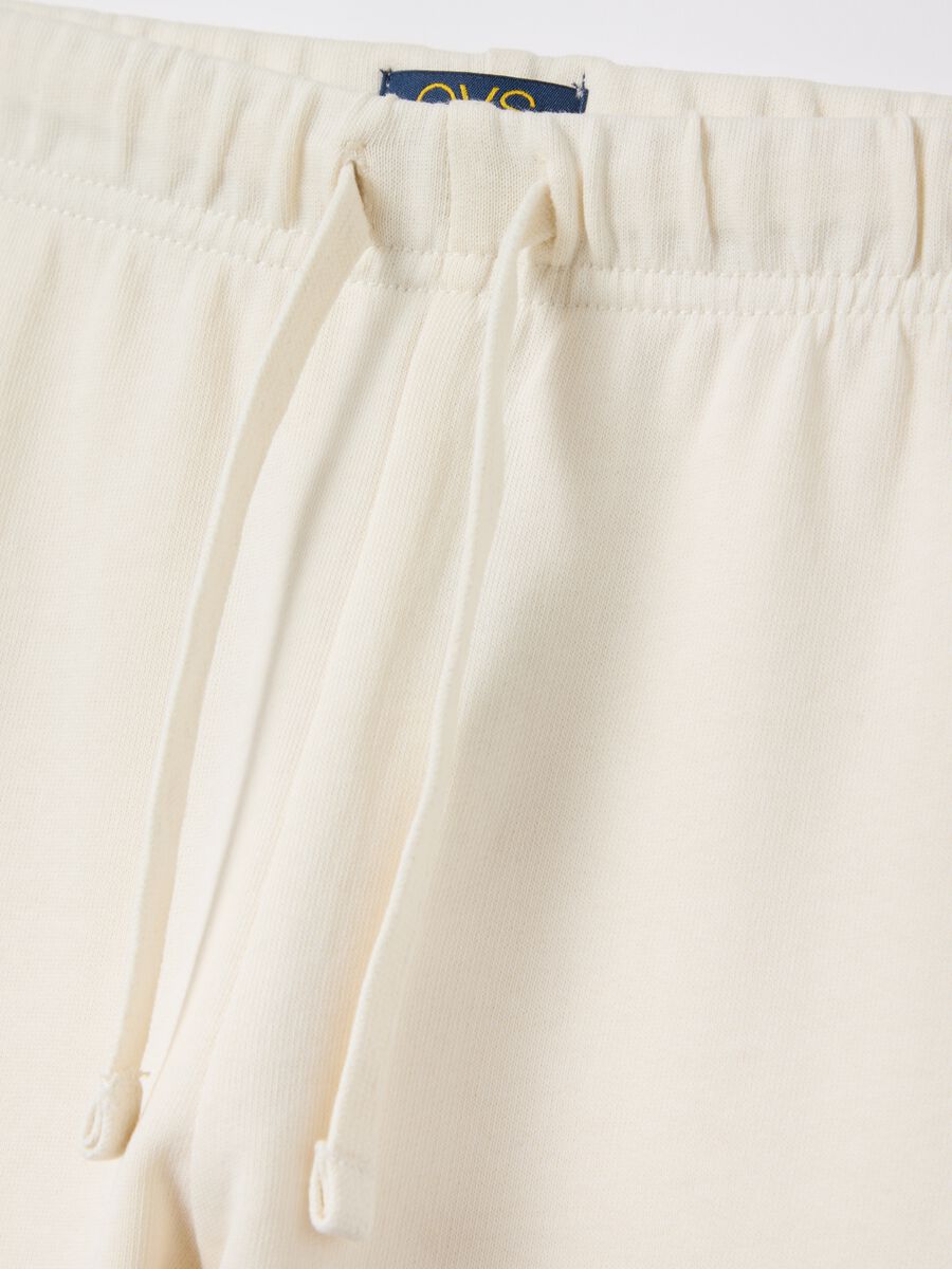 Fleece joggers with drawstring and print_2