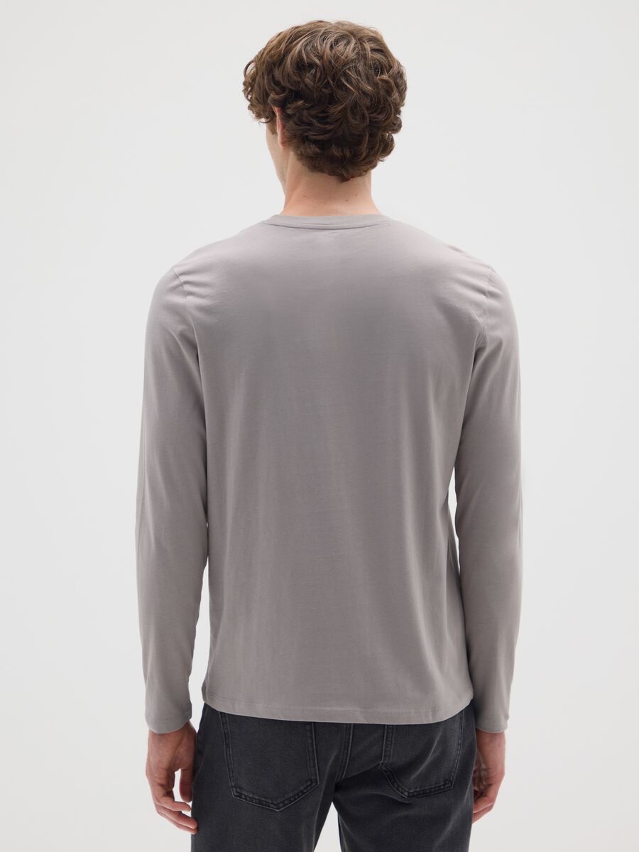 Grey pure cotton regular fit sweater_2