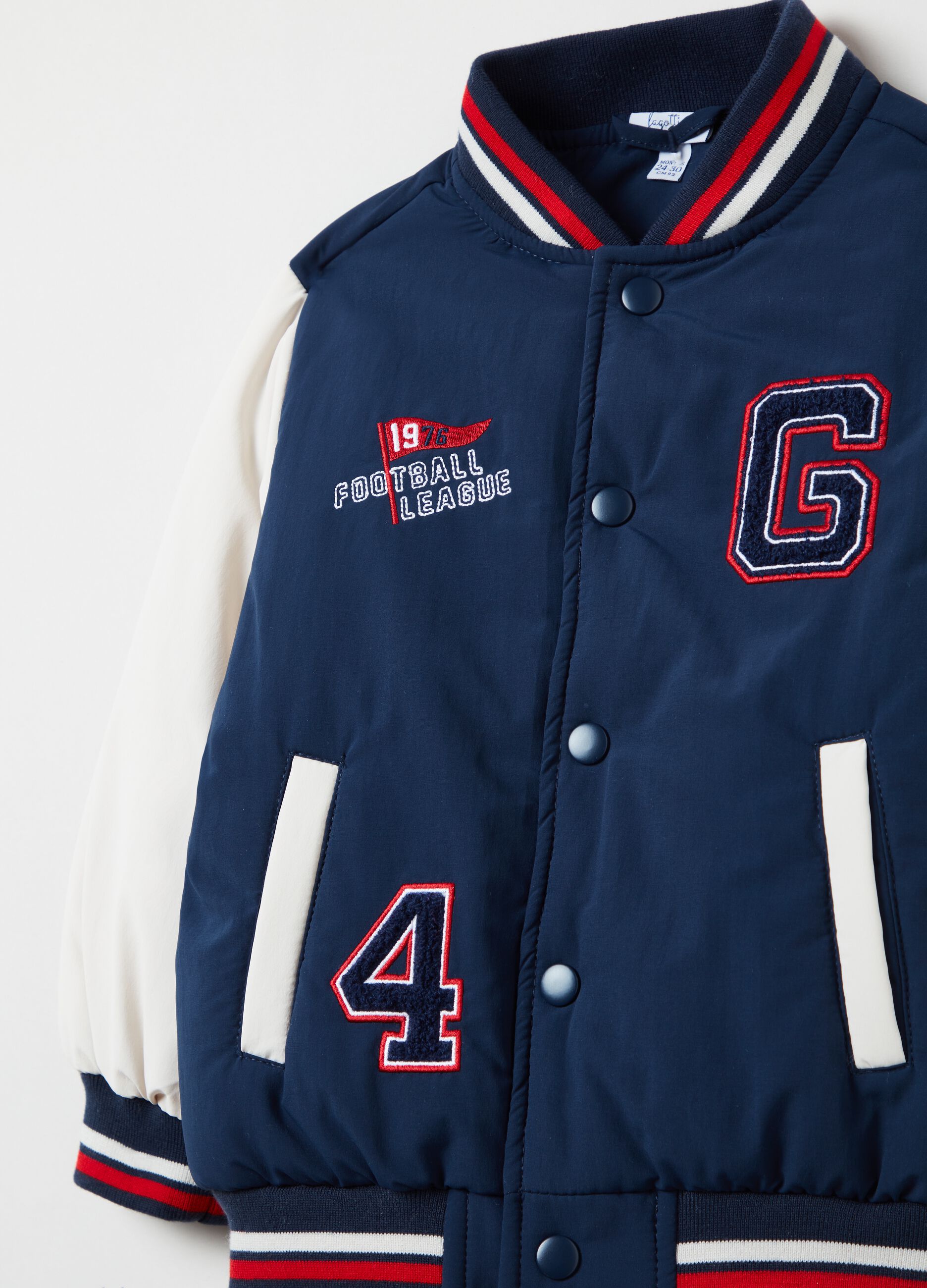Bomber varsity imbottito con patch_2