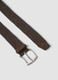 Brown braided cotton-blend belt_1