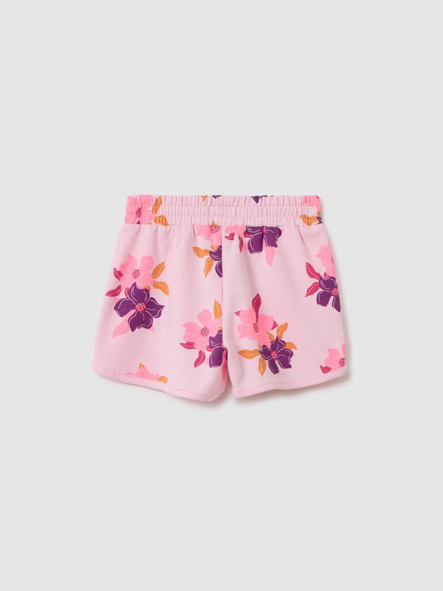 Girls' multicolour pure cotton regular fit shorts_1