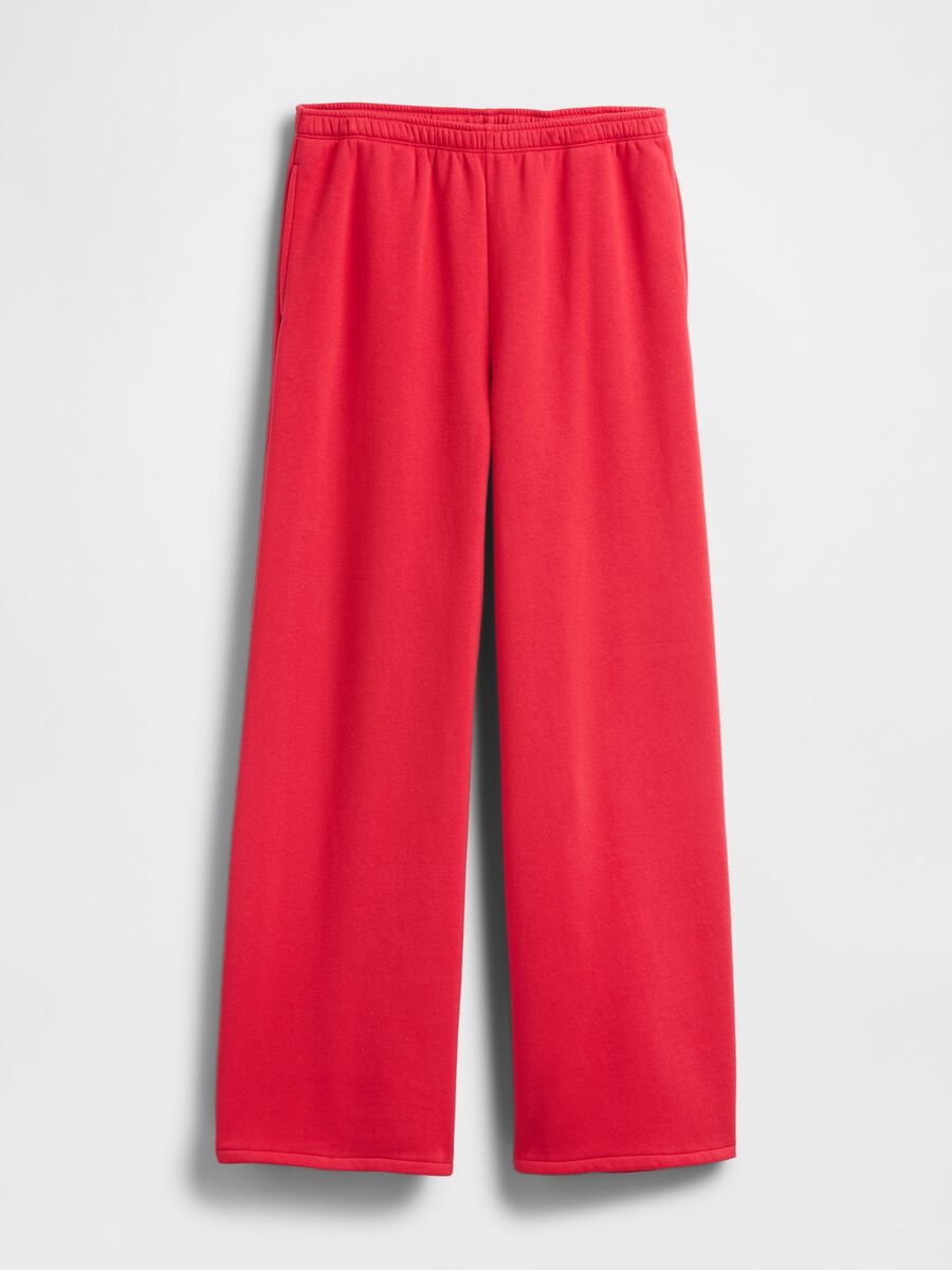 Red Cotton Blend Trousers_4