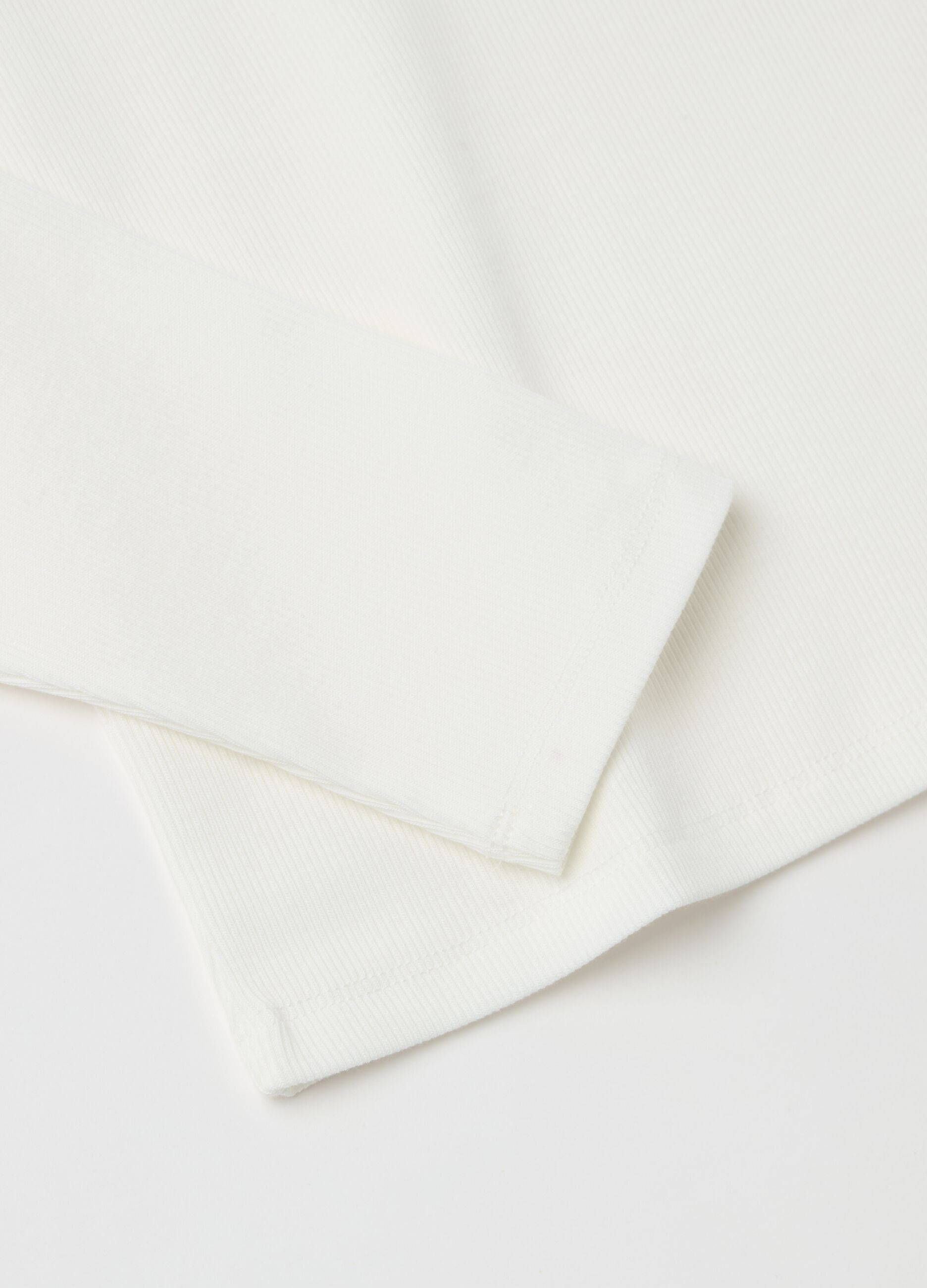 Lupetto in cotone e modal stretch a costine